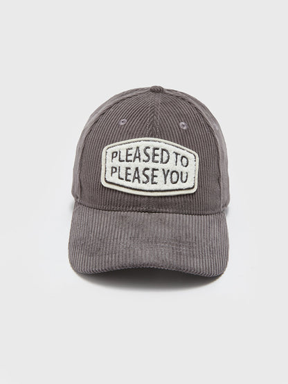 Text Printed Men's Cap Hat