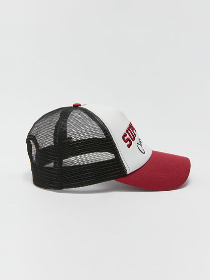 Text Embroidered Men's Cap Hat