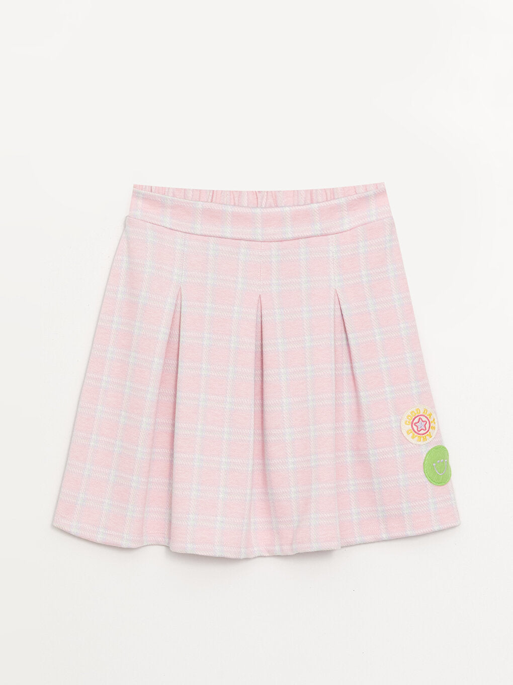 Plaid Girl's Skirt with Elastic Waist