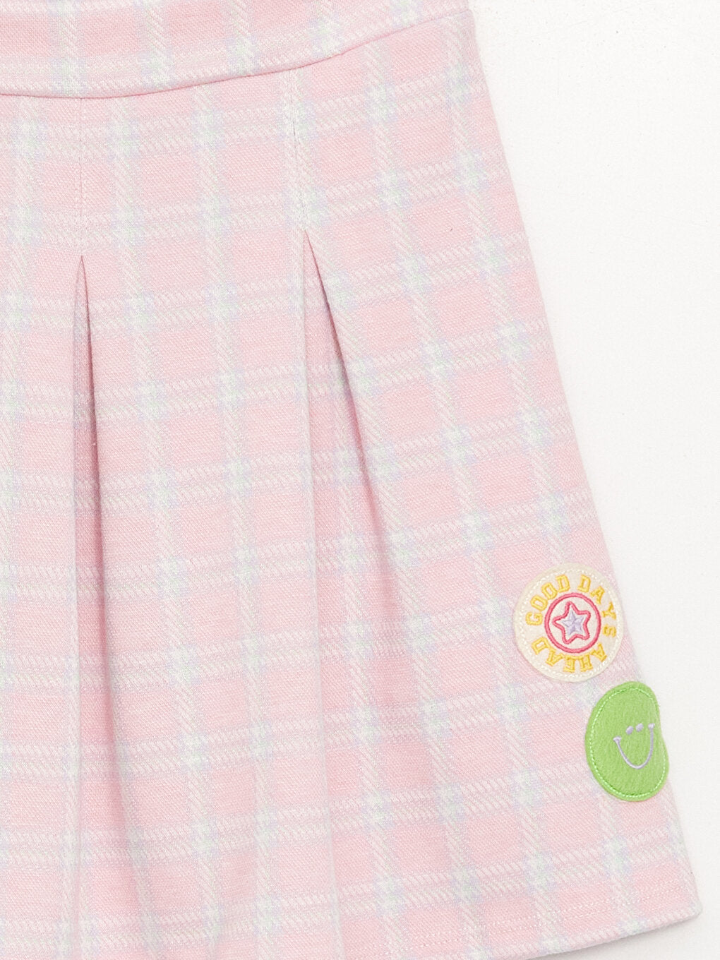 Plaid Girl's Skirt with Elastic Waist