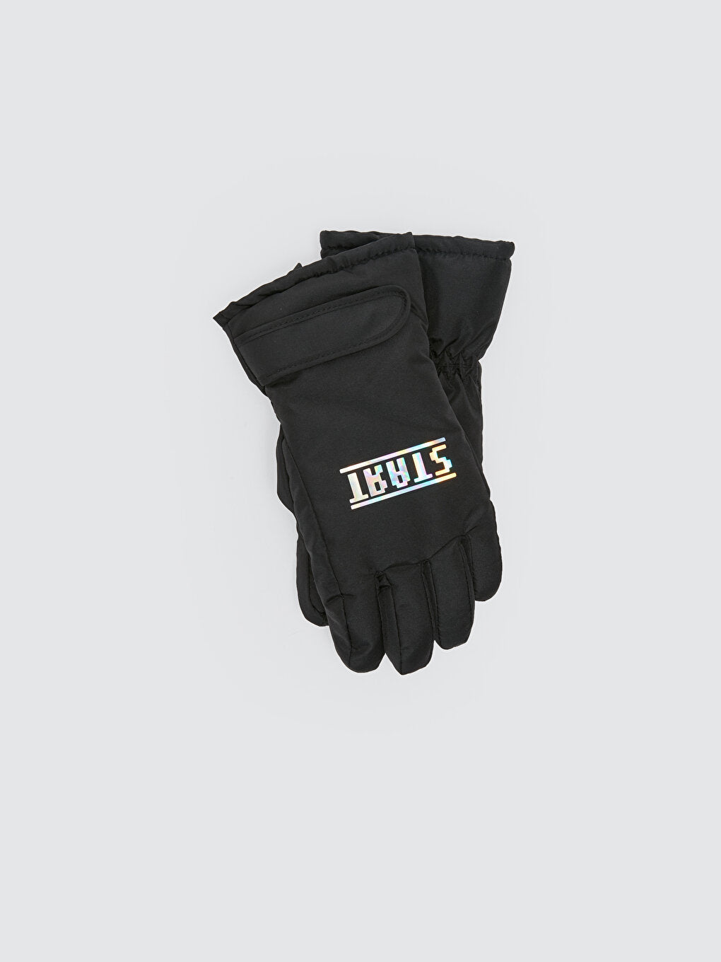 Text Printed Boy's Gloves