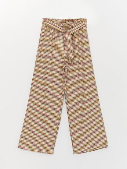 Wideleg Girls' Trousers with Elastic Waist