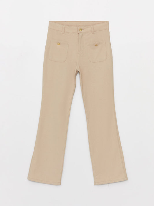 Basic Flare Leg Girls' Trousers