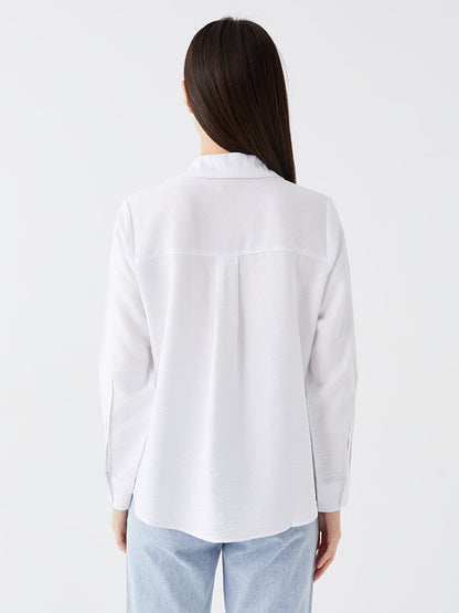 Plain Long Sleeve Oversize Women's Shirt