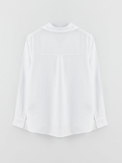 Plain Long Sleeve Oversize Women's Shirt