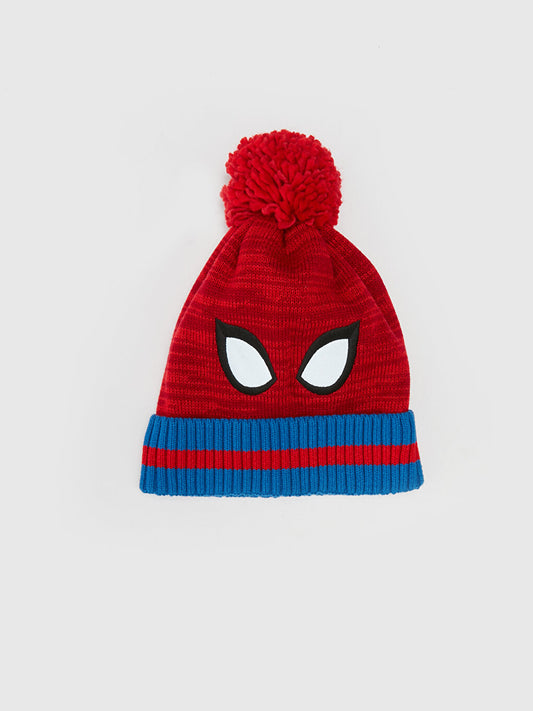 Spiderman Licensed Pompom Boy's Knitwear Beanie