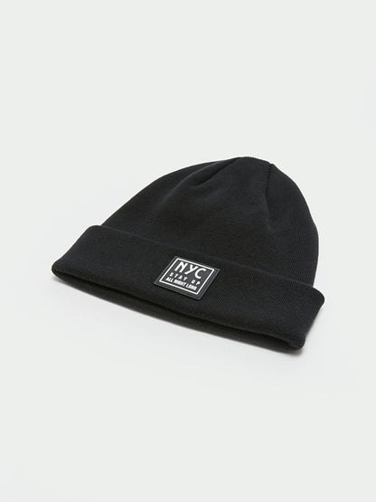 Label Printed Boy's Knitwear Beanie