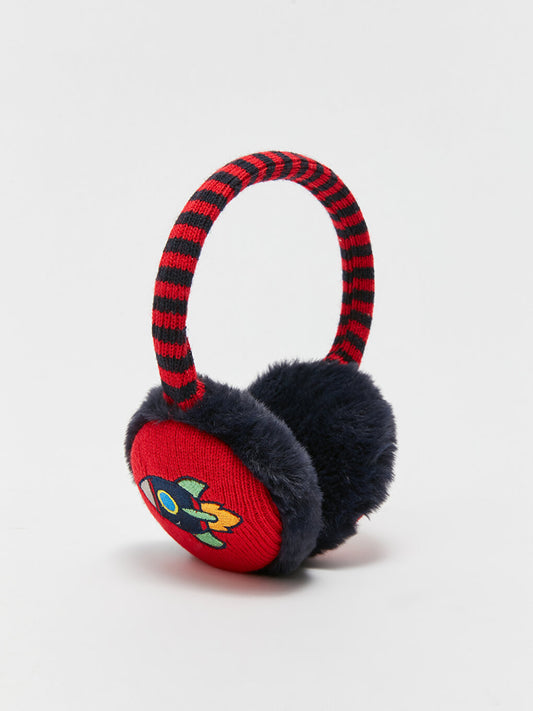 Embroidered Boy's Knitwear Headphones