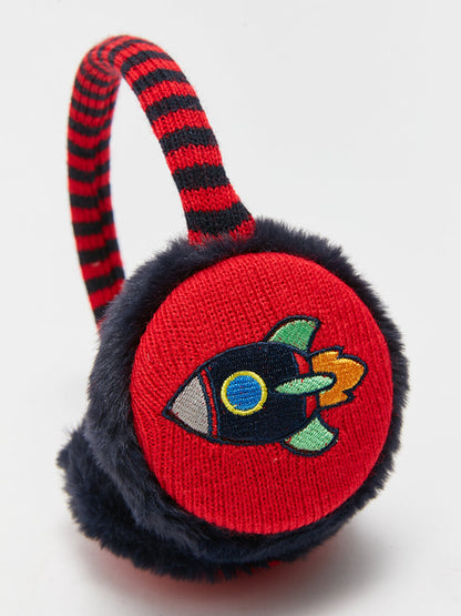 Embroidered Boy's Knitwear Headphones