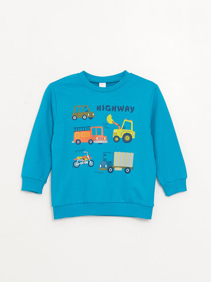 Printed Long Sleeve Baby Boy Sweatshirt 2-pack