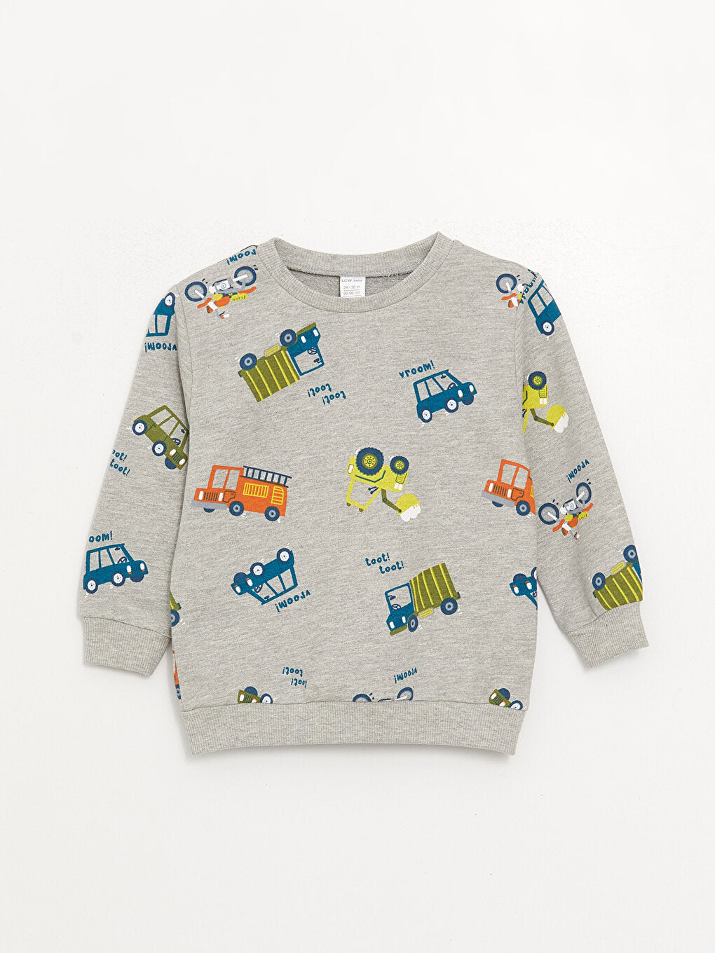 Printed Long Sleeve Baby Boy Sweatshirt 2-pack