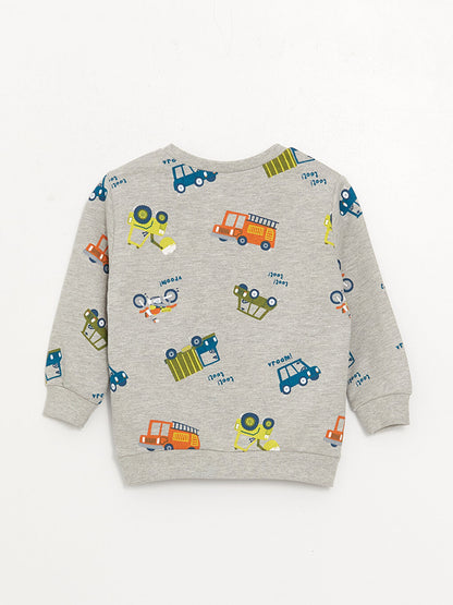 Printed Long Sleeve Baby Boy Sweatshirt 2-pack