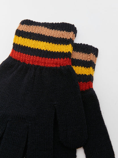 Embroidered Boy's Scarf, Beret and Gloves Set