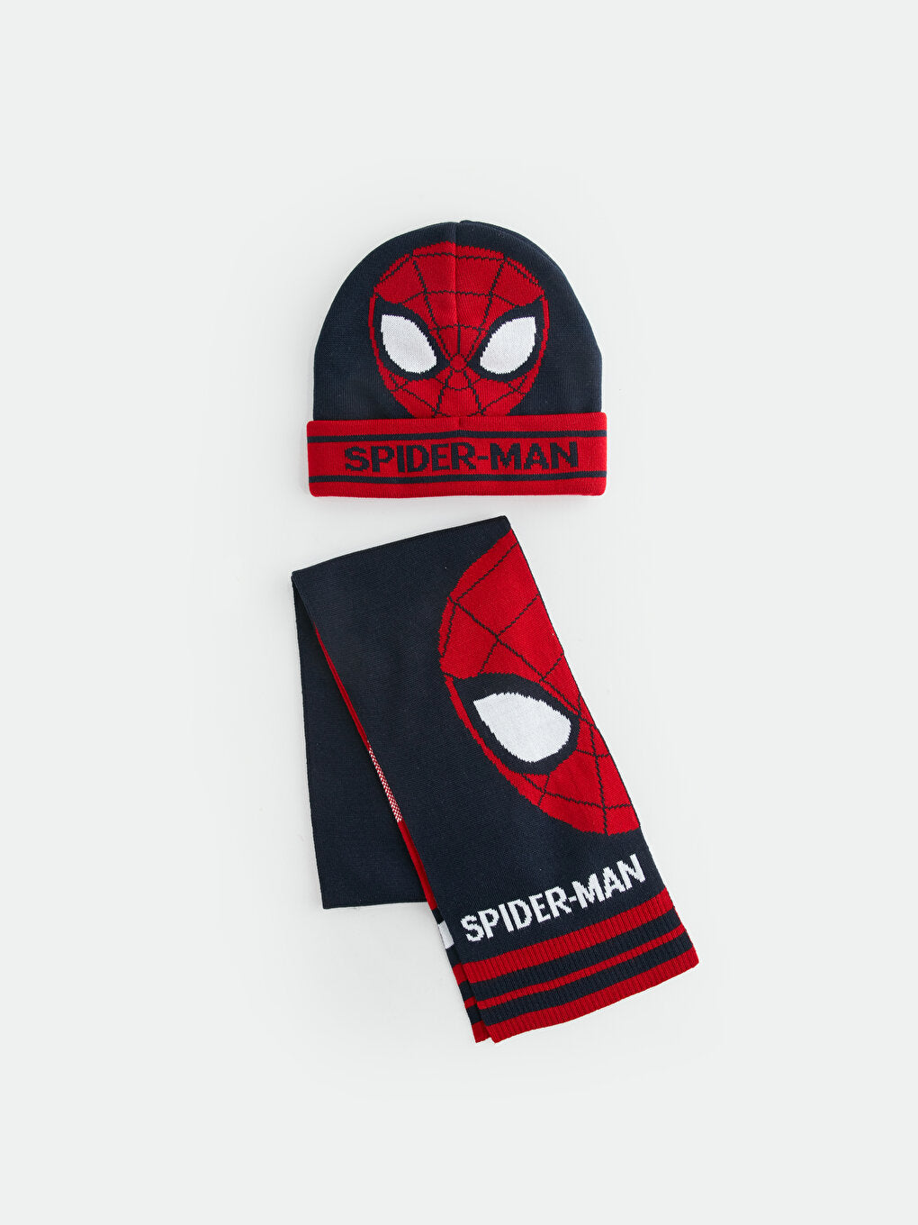 Spiderman Printed Boy's Scarf and Beanie