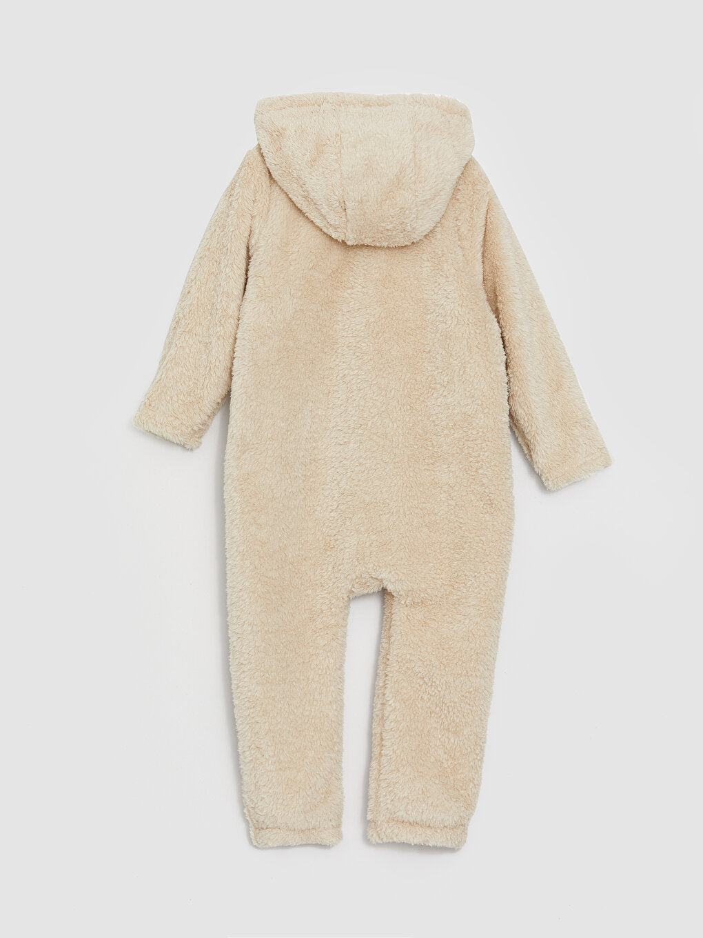 Hooded Long Sleeve Plush Baby Boy Jumpsuit