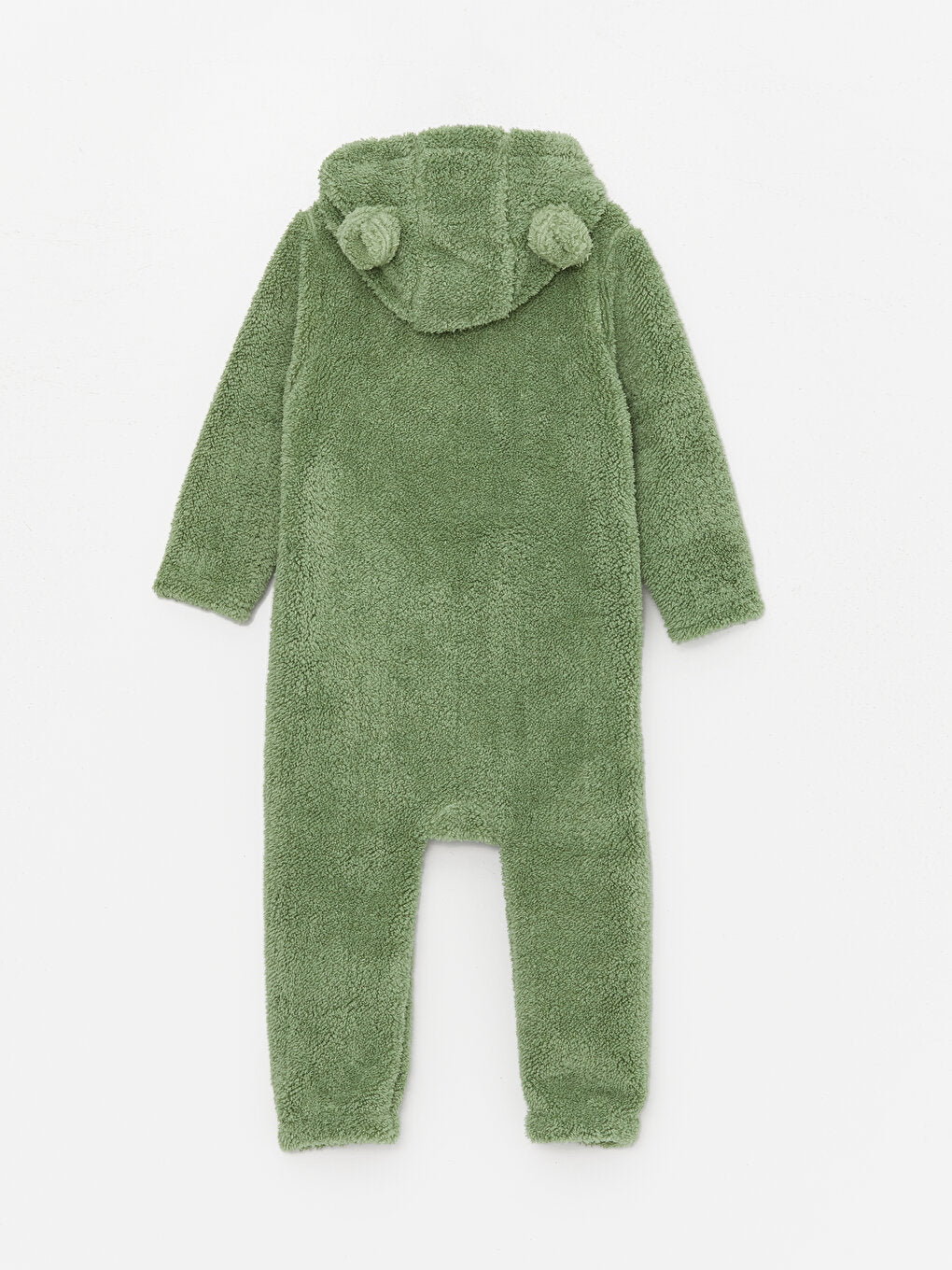 Hooded Long Sleeve Plush Baby Boy Jumpsuit