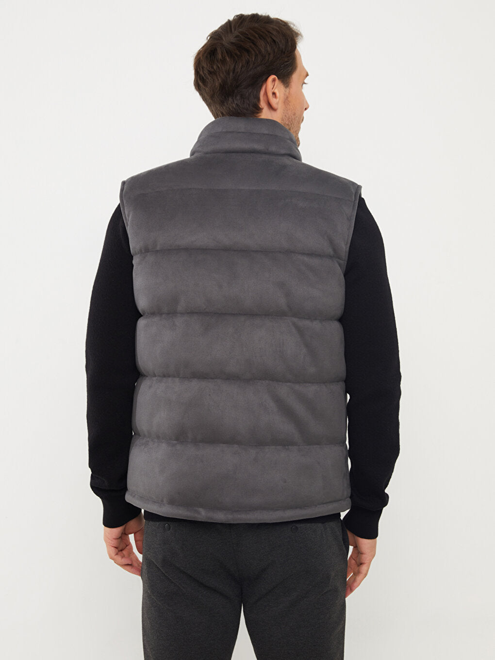 Slim Fit Stand Collar Men's Puffer Vest