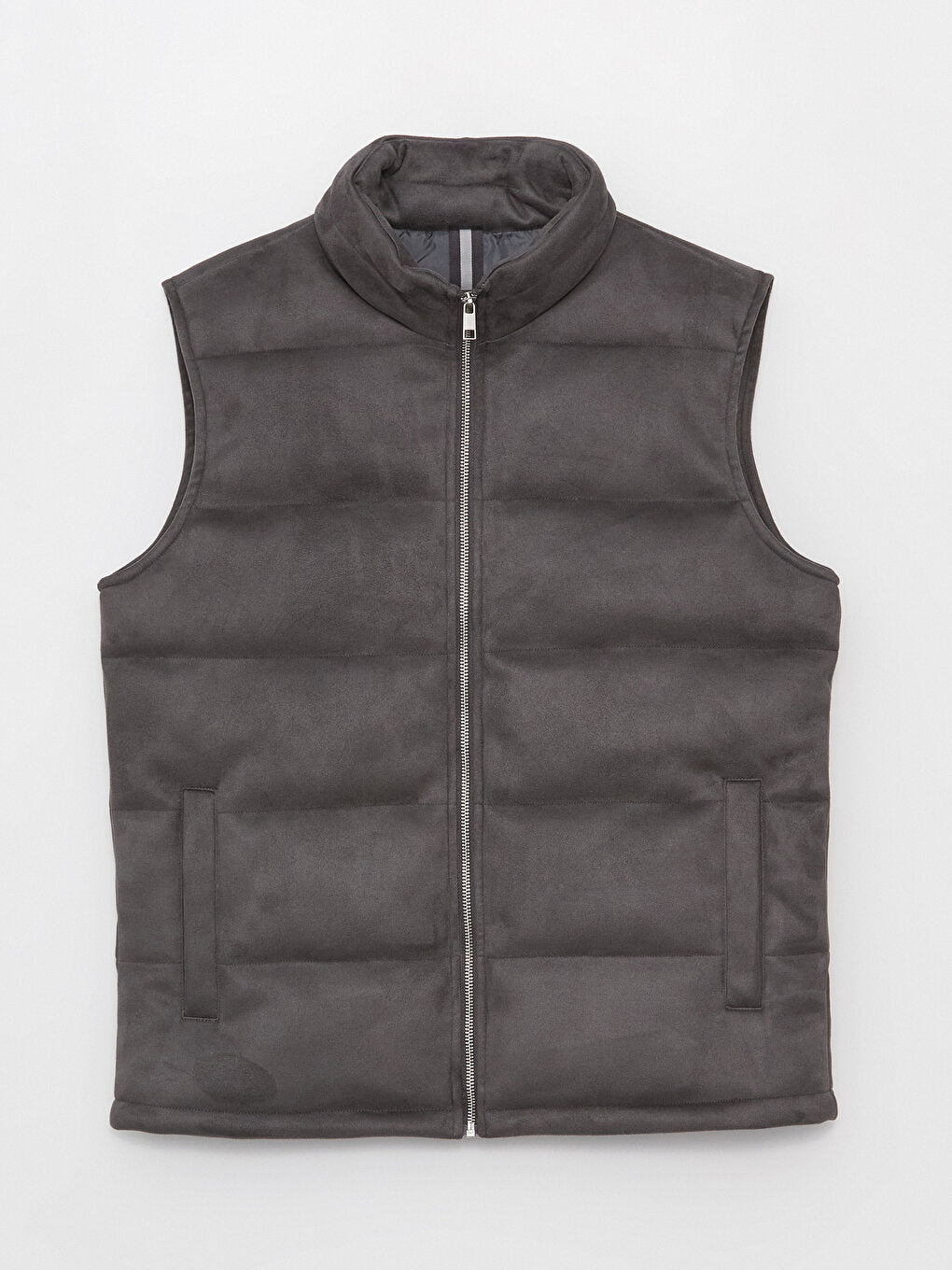 Slim Fit Stand Collar Men's Puffer Vest