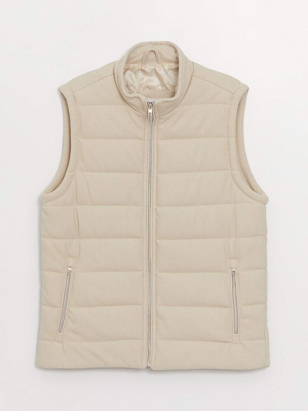 Slim Fit Stand Collar Men's Puffer Vest