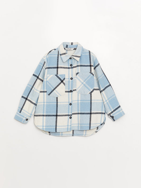 Plaid Long Sleeve Girl's Shirt Jacket