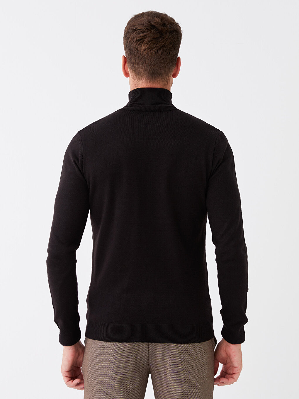 Turtleneck Long Sleeve Men's Knitwear Sweater