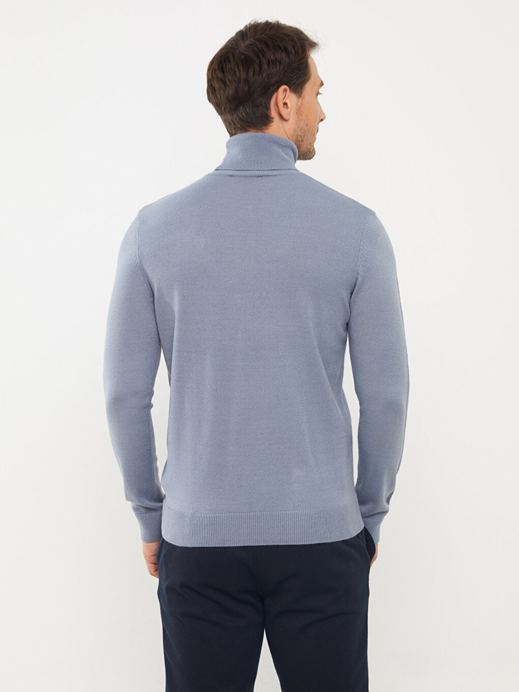 Turtleneck Long Sleeve Men's Knitwear Sweater