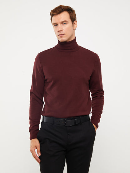 Turtleneck Long Sleeve Men's Knitwear Sweater