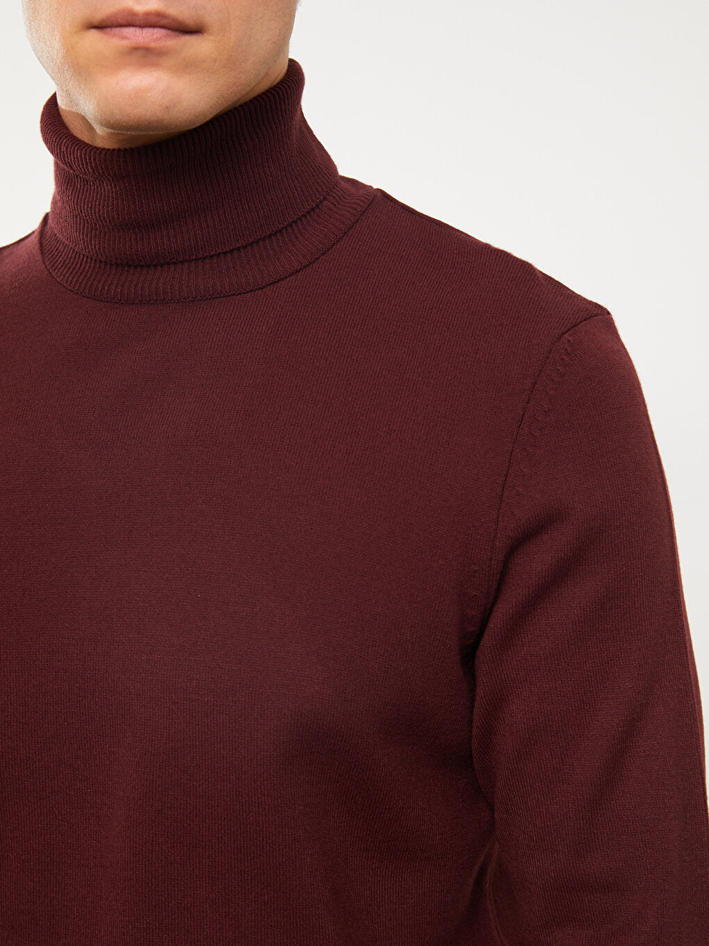 Turtleneck Long Sleeve Men's Knitwear Sweater