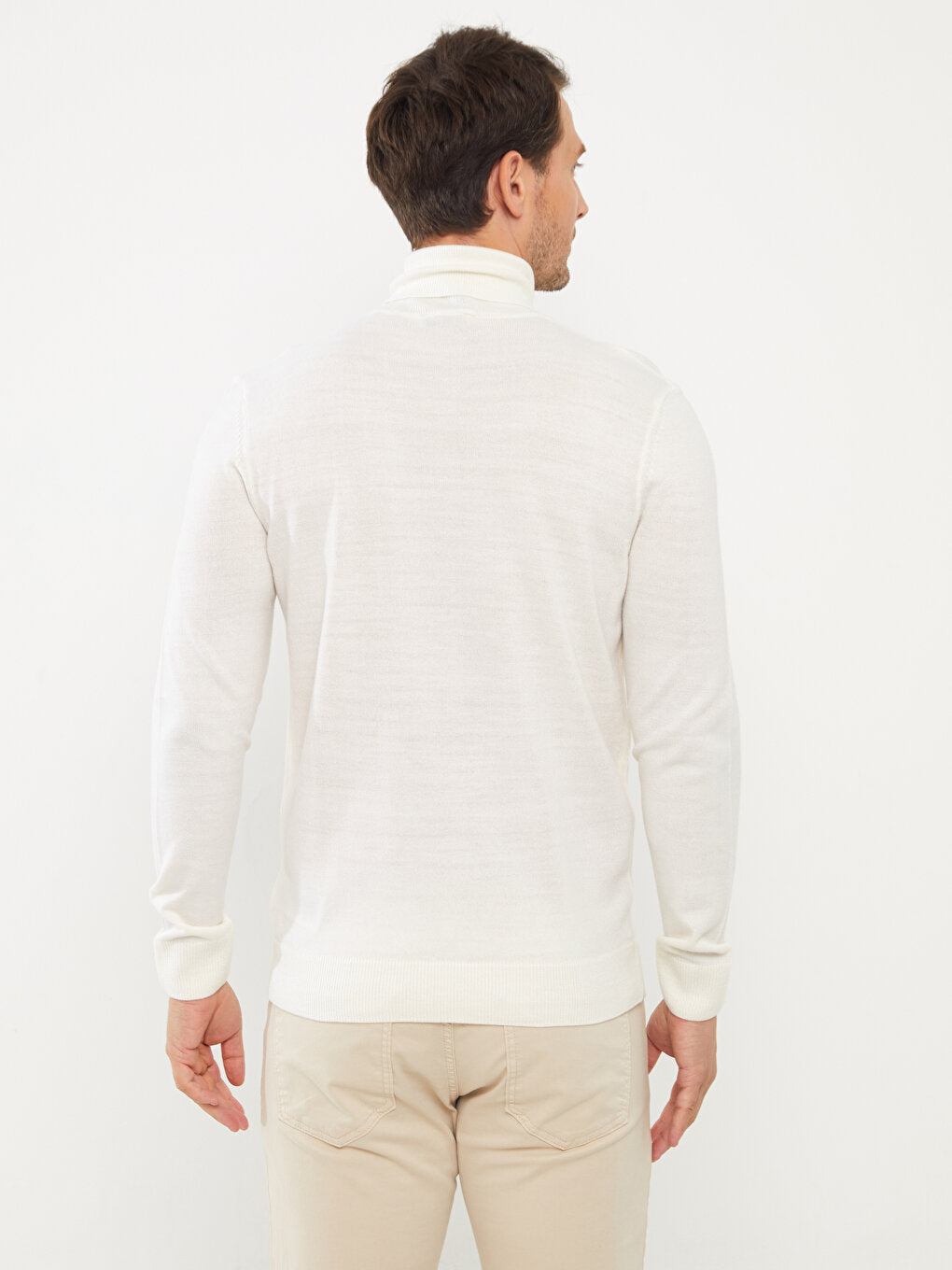 Turtleneck Long Sleeve Men's Knitwear Sweater