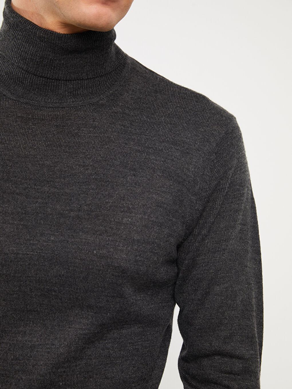 Turtleneck Long Sleeve Men's Knitwear Sweater