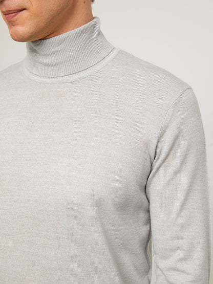 Turtleneck Long Sleeve Men's Knitwear Sweater