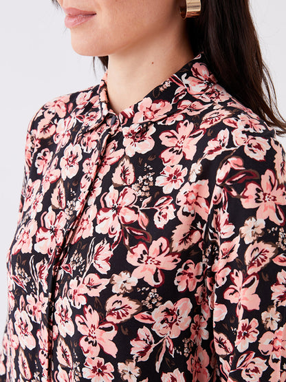 Floral Long Sleeve Women's Shirt Tunic