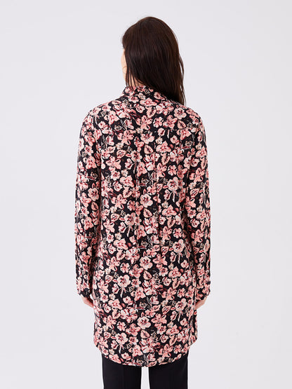 Floral Long Sleeve Women's Shirt Tunic