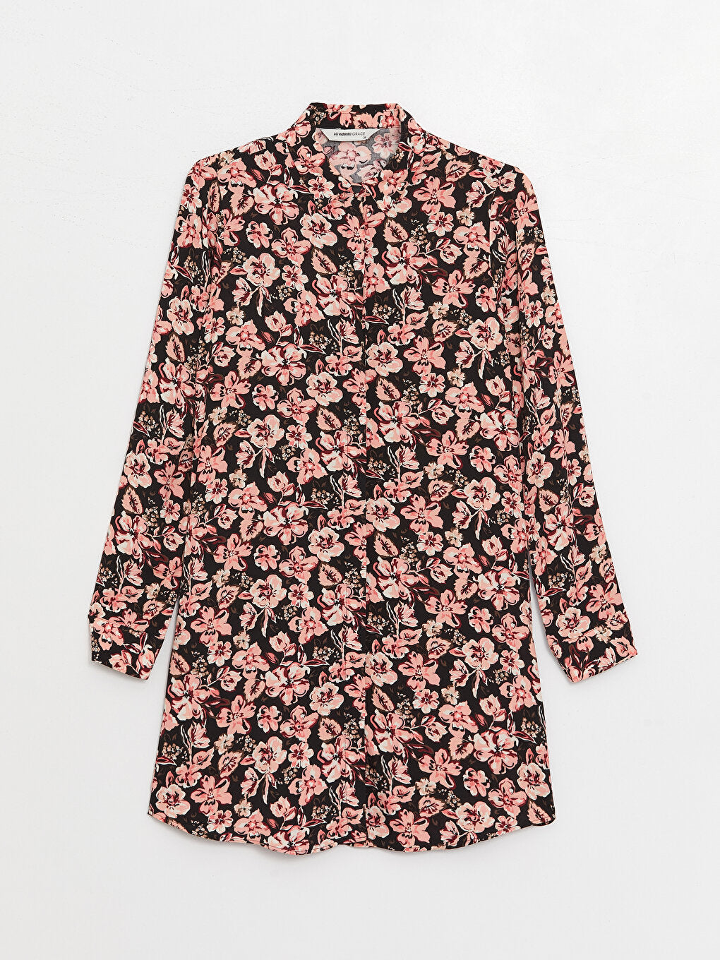 Floral Long Sleeve Women's Shirt Tunic