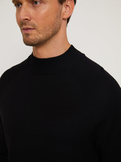 Half Turtleneck Long Sleeve Men's Knitwear Sweater