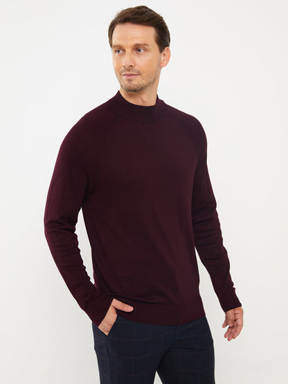 Half Turtleneck Long Sleeve Men's Knitwear Sweater