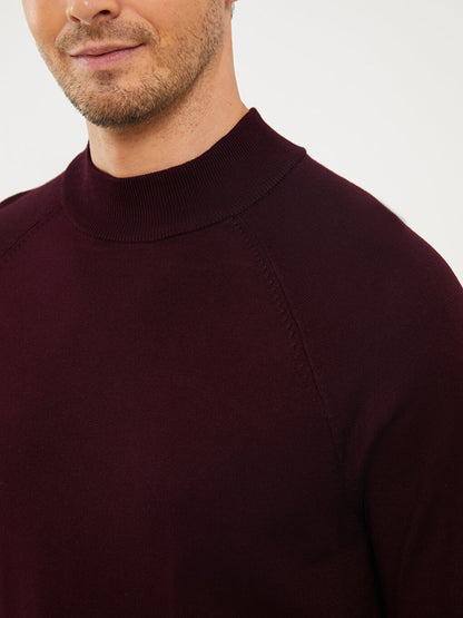 Half Turtleneck Long Sleeve Men's Knitwear Sweater