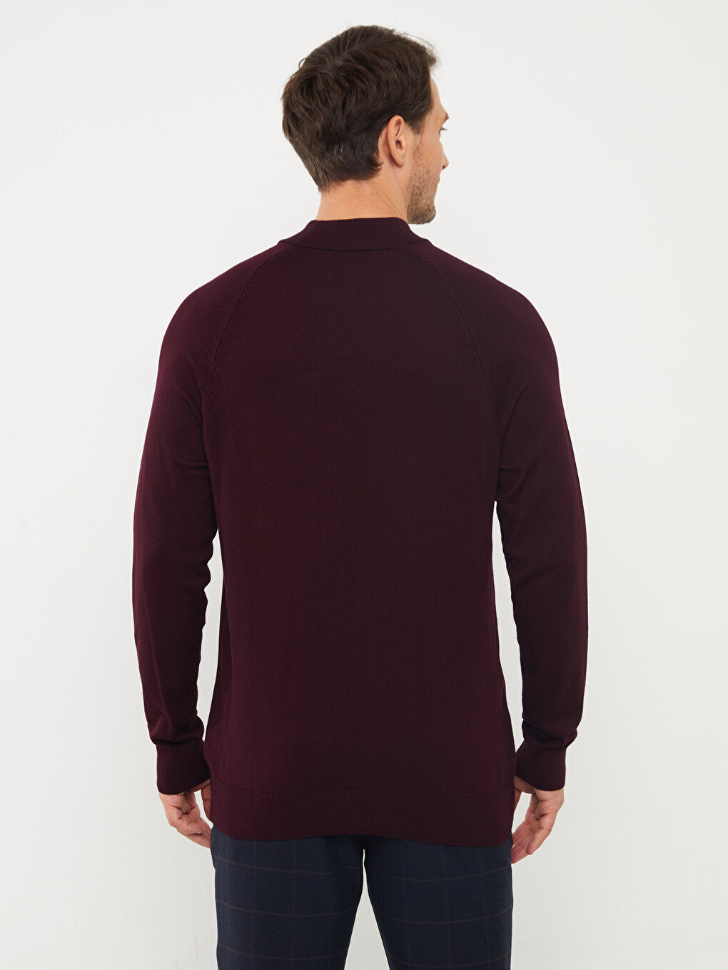 Half Turtleneck Long Sleeve Men's Knitwear Sweater