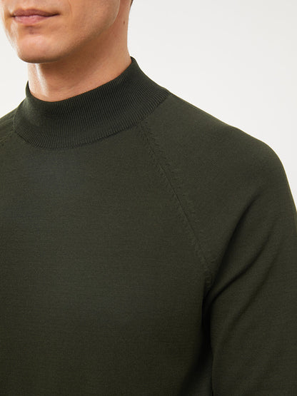 Half Turtleneck Long Sleeve Men's Knitwear Sweater