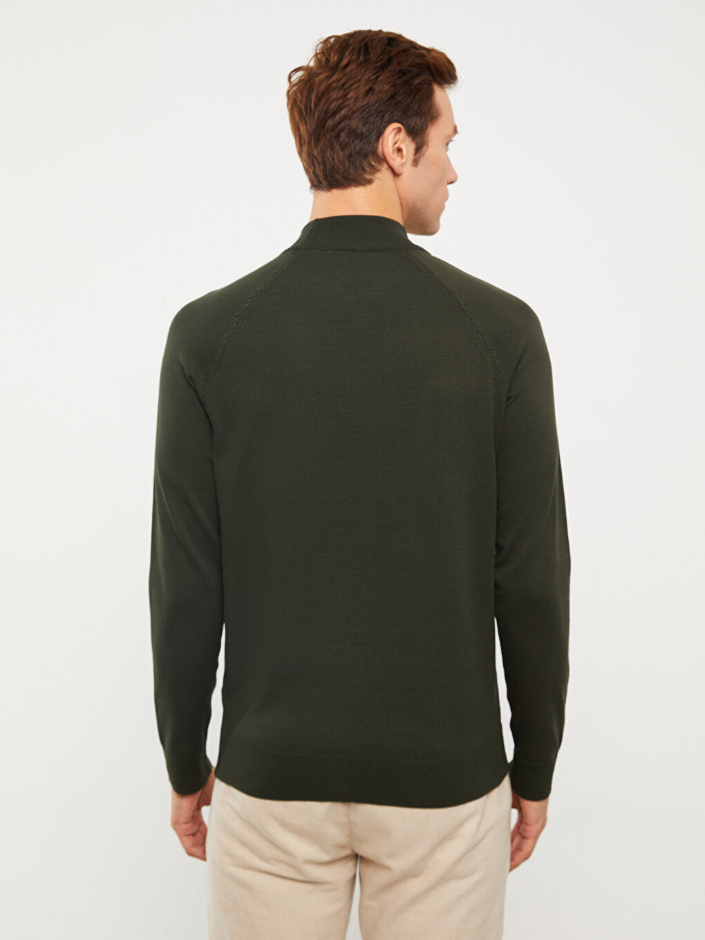 Half Turtleneck Long Sleeve Men's Knitwear Sweater