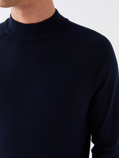 Half Turtleneck Long Sleeve Men's Knitwear Sweater