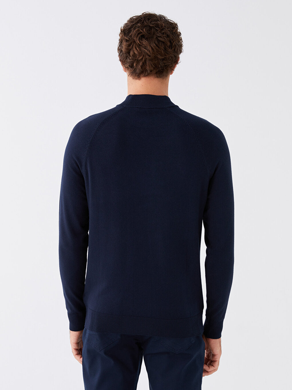 Half Turtleneck Long Sleeve Men's Knitwear Sweater