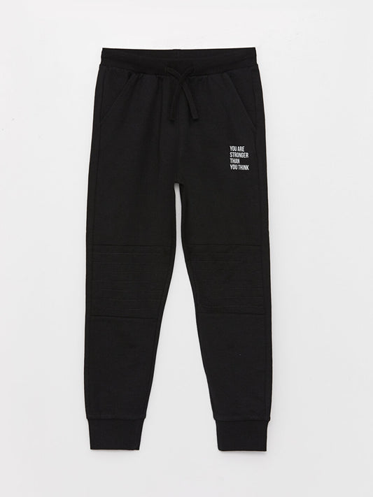 Printed Boys' Jogger Sweatpants with Elastic Waist