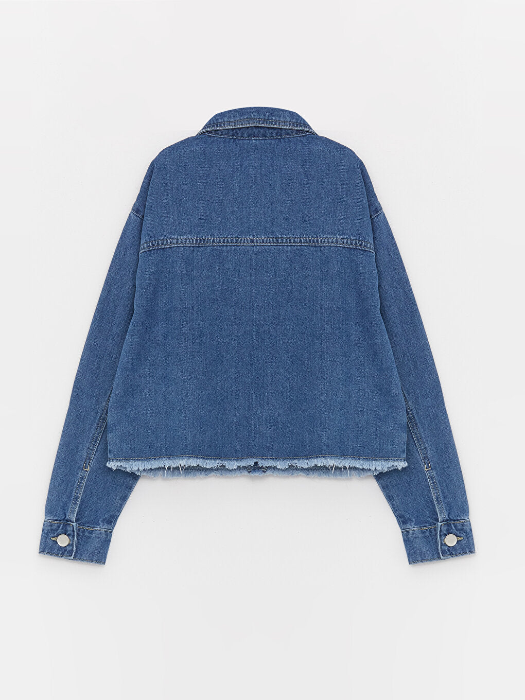 Shirt Collar Girl's Jean Jacket