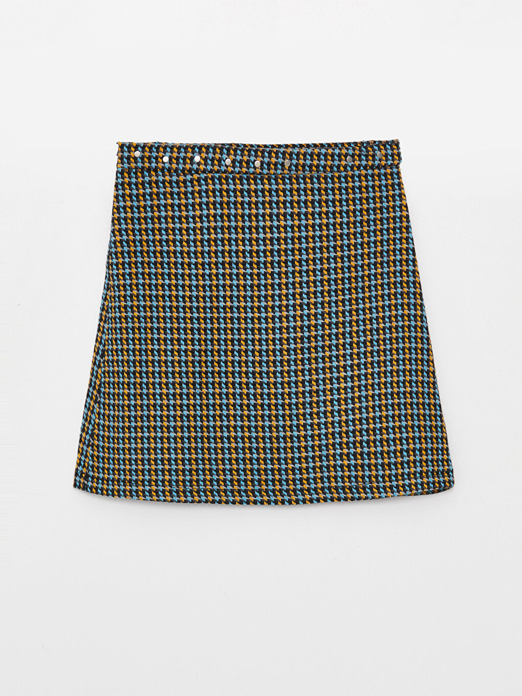 Houndstooth Patterned Girl's Skirt