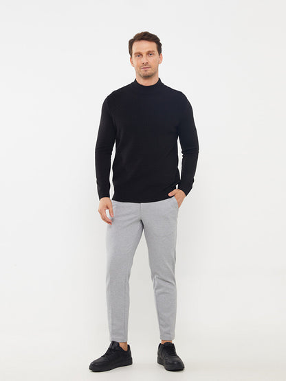 Half Turtleneck Long Sleeve Men's Knitwear Sweater