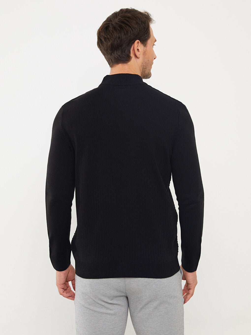 Half Turtleneck Long Sleeve Men's Knitwear Sweater