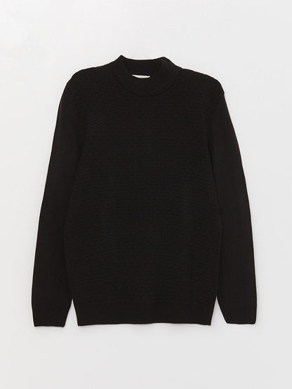 Half Turtleneck Long Sleeve Men's Knitwear Sweater