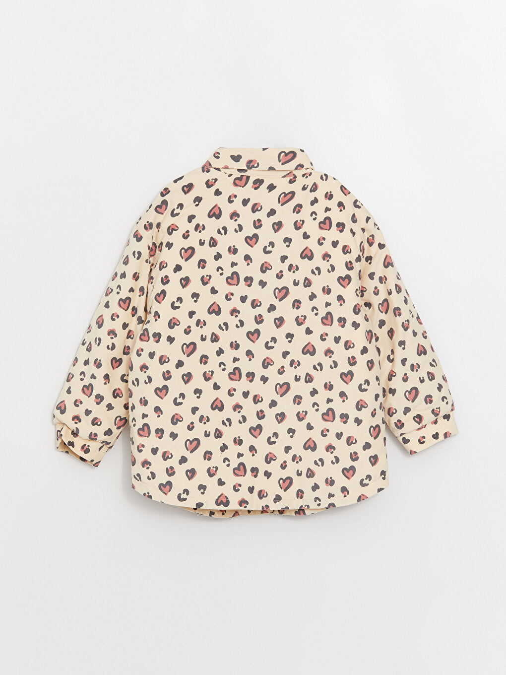 Shirt Collar Patterned Girl's Jacket