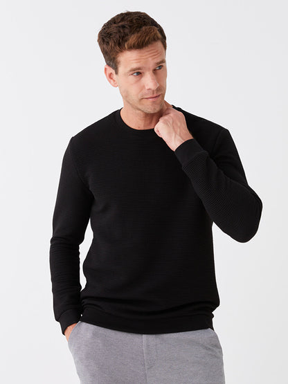 Crew Neck Long Sleeve Men's Sweatshirt